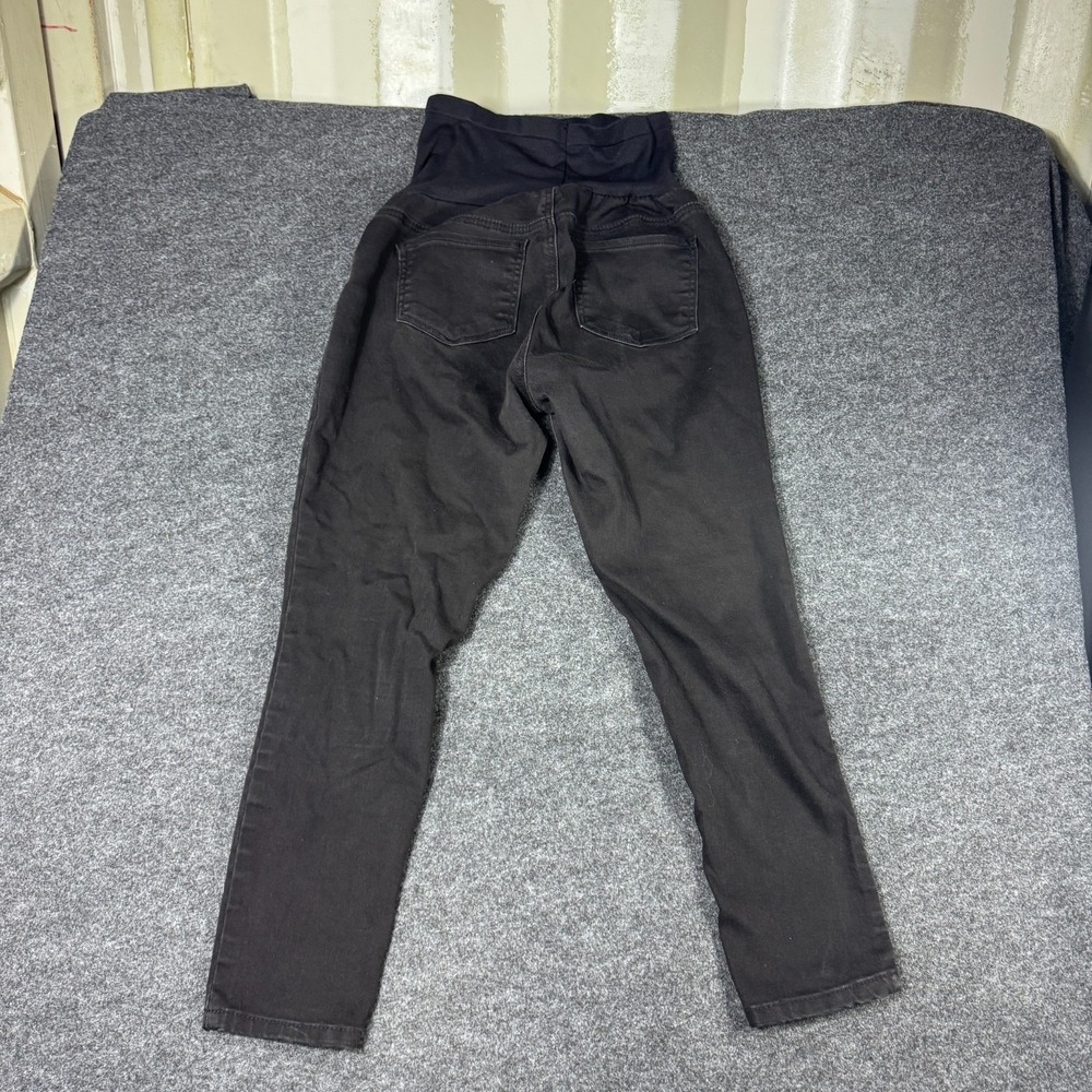 Sandpiper Maternity Jeans Womens XL Black Denim Stretch 5 Pockets Tapered Leg